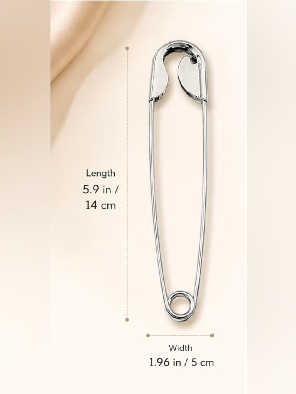 Vintage Silver Safety Pin Hair Pin - Women's Hair Accessory BNIB - Picture 2 of 15